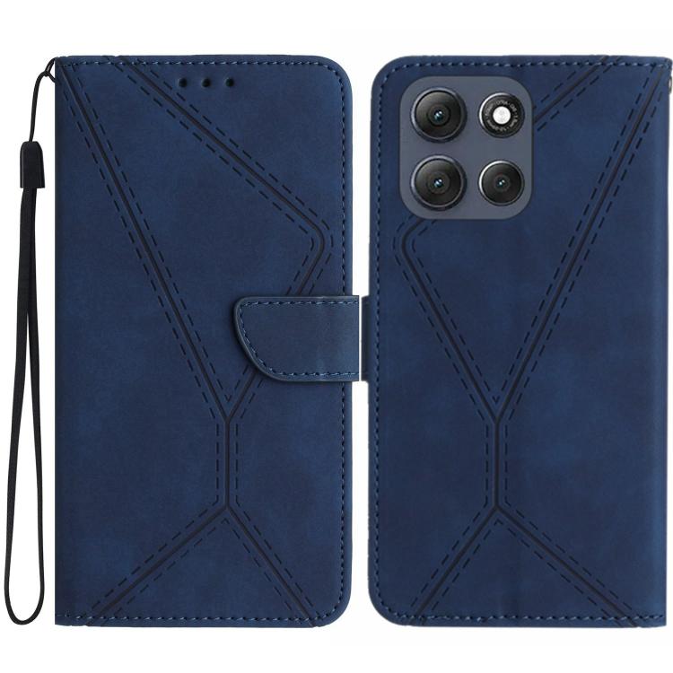For Motorola Moto G56 5G Stitching Embossed Leather Phone Case(Blue) - free shipping - PMC TechLife - Order now!