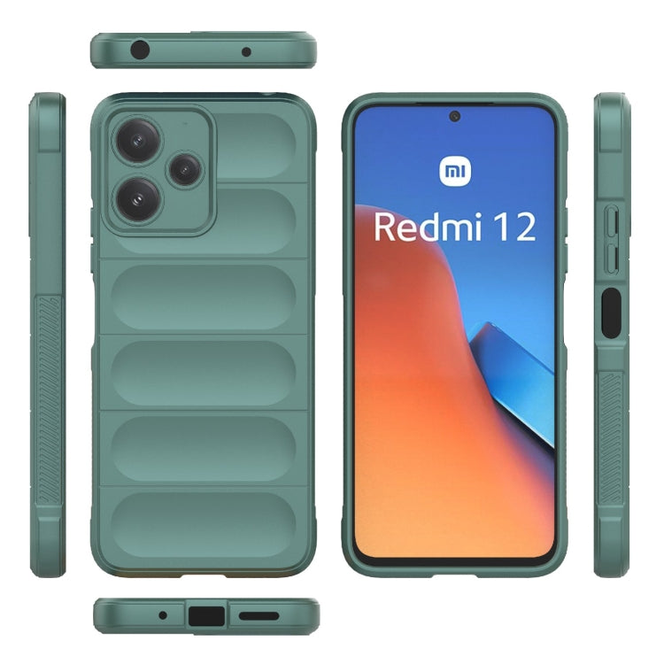 For Xiaomi Redmi 12 5G Magic Shield TPU + Flannel Phone Case(Light Blue) - Xiaomi Cases by PMC TechLife | Online Shopping South Africa | PMC TechLife | Buy Now Pay Later Mobicred