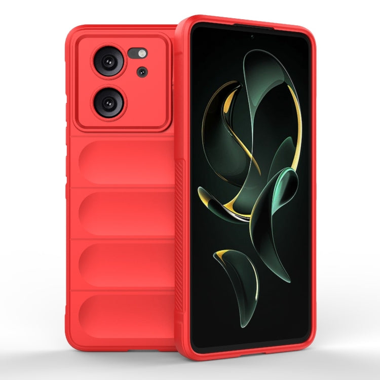 For Xiaomi Redmi K60 Ultra Magic Shield TPU + Flannel Phone Case(Red) - Redmi K60 Ultra Cases by PMC Jewellery | Online Shopping South Africa | PMC Jewellery | Buy Now Pay Later Mobicred