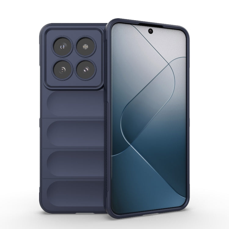 For Xiaomi 14 Pro 5G Magic Shield TPU + Flannel Phone Case(Dark Blue) - 14 Pro Cases by PMC Jewellery | Online Shopping South Africa | PMC Jewellery | Buy Now Pay Later Mobicred