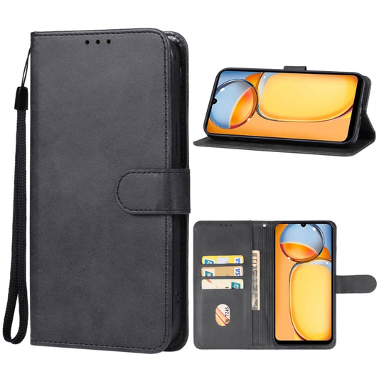 For Xiaomi Redmi 13C/Poco C65 Leather Phone Case(Black) - 13C Cases by PMC Jewellery | Online Shopping South Africa | PMC Jewellery | Buy Now Pay Later Mobicred