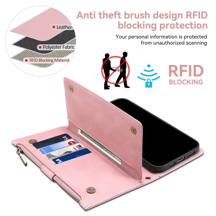 For Google Pixel 8A ESEBLE Retro Frosted RFID Flip Leather Phone Case(Rose Gold) - Google Cases by ESEBLE | Online Shopping South Africa | PMC TechLife | Buy Now Pay Later Mobicred