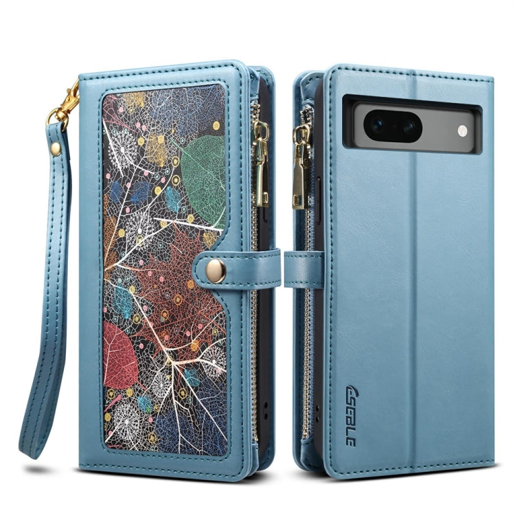 For Google Pixel 7a ESEBLE Star Series Lanyard Zipper Wallet RFID Leather Case(Blue) - Google Cases by ESEBLE | Online Shopping South Africa | PMC TechLife | Buy Now Pay Later Mobicred
