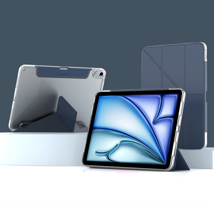 For iPad Air 11 2025 / 2024 Mutural Deformation Stand Smart Leather Tablet Case(Dark Blue) - free shipping - PMC TechLife - Order now!