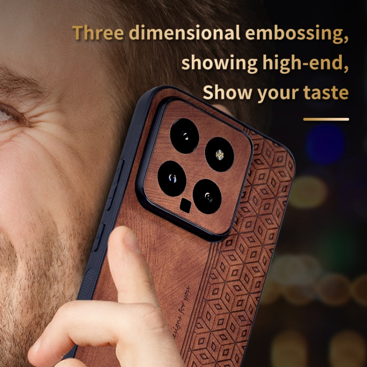 For Xiaomi 14 AZNS 3D Embossed Skin Feel Phone Case(Black) - 14 Cases by AZNS | Online Shopping South Africa | PMC TechLife