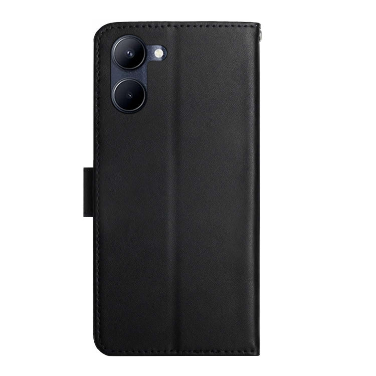 For vivo Y03 4G Genuine Leather Fingerprint-proof Flip Phone Case(Black) - vivo Cases by PMC Jewellery | Online Shopping South Africa | PMC Jewellery | Buy Now Pay Later Mobicred