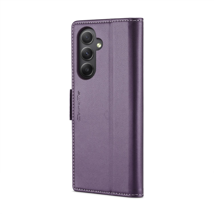 For Samsung Galaxy A34 5G CaseMe 023 Butterfly Buckle Litchi Texture RFID Anti-theft Leather Phone Case(Pearly Purple) - Galaxy Phone Cases by CaseMe | Online Shopping South Africa | PMC Jewellery | Buy Now Pay Later Mobicred