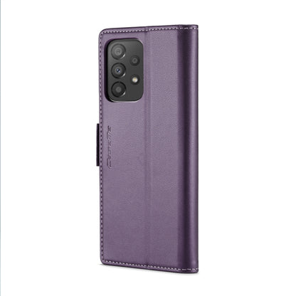 For Samsung Galaxy A53 CaseMe 023 Butterfly Buckle Litchi Texture RFID Anti-theft Leather Phone Case(Pearly Purple) - Galaxy Phone Cases by CaseMe | Online Shopping South Africa | PMC Jewellery | Buy Now Pay Later Mobicred