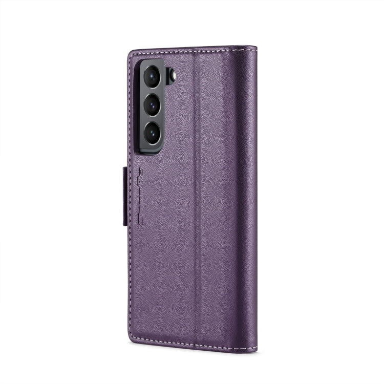 For Samsung Galaxy S21+ 5G CaseMe 023 Butterfly Buckle Litchi Texture RFID Anti-theft Leather Phone Case(Pearly Purple) - Galaxy S21+ 5G Cases by CaseMe | Online Shopping South Africa | PMC Jewellery | Buy Now Pay Later Mobicred