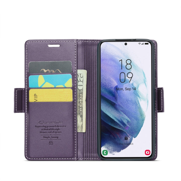 For Samsung Galaxy S21+ 5G CaseMe 023 Butterfly Buckle Litchi Texture RFID Anti-theft Leather Phone Case(Pearly Purple) - Galaxy S21+ 5G Cases by CaseMe | Online Shopping South Africa | PMC Jewellery | Buy Now Pay Later Mobicred