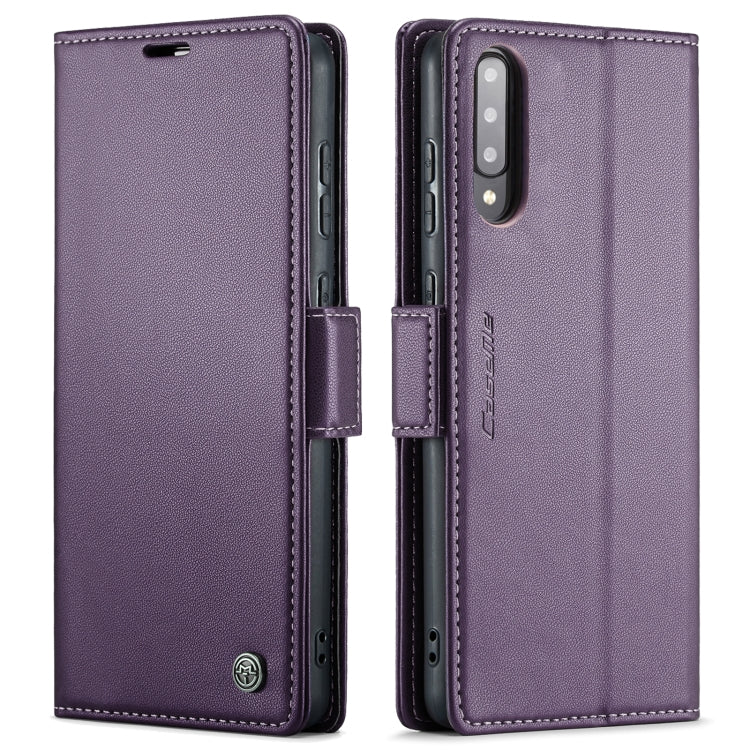 For Samsung Galaxy A30s / A50s / A50 CaseMe 023 Butterfly Buckle Litchi Texture RFID Anti-theft Leather Phone Case(Pearly Purple) - Galaxy Phone Cases by CaseMe | Online Shopping South Africa | PMC Jewellery | Buy Now Pay Later Mobicred