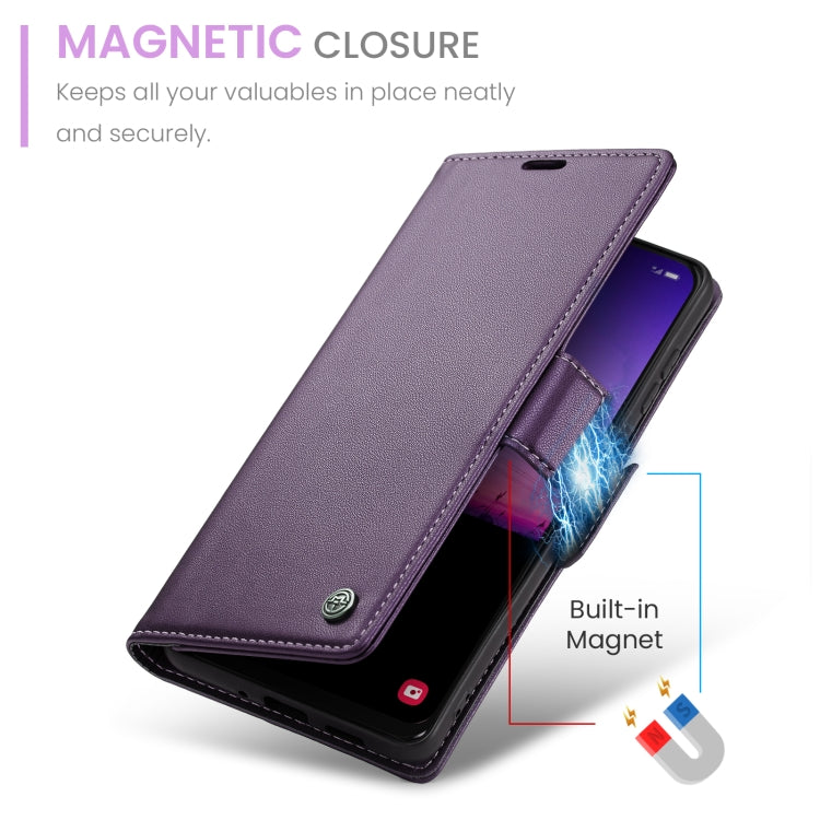 For Samsung Galaxy A30s / A50s / A50 CaseMe 023 Butterfly Buckle Litchi Texture RFID Anti-theft Leather Phone Case(Pearly Purple) - Galaxy Phone Cases by CaseMe | Online Shopping South Africa | PMC Jewellery | Buy Now Pay Later Mobicred