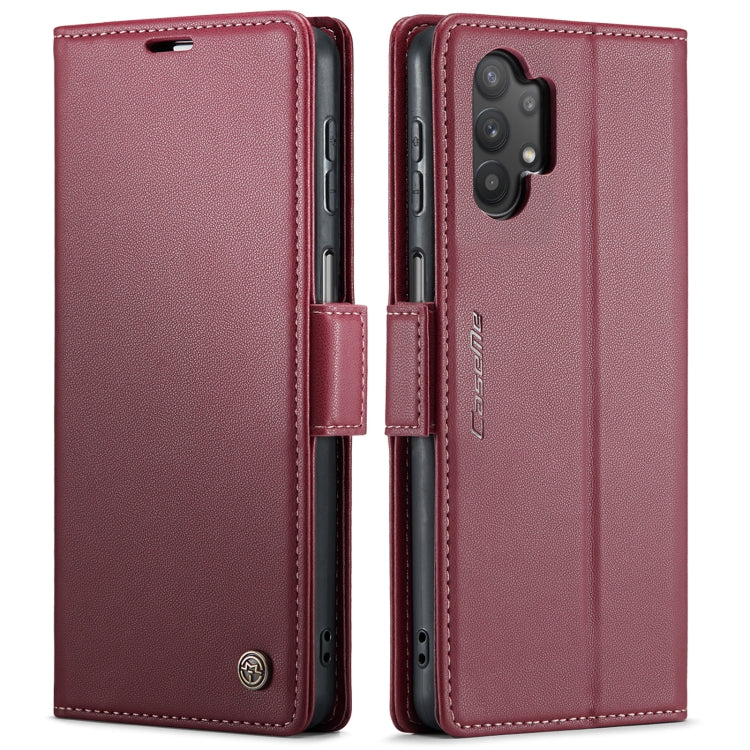 For Samsung Galaxy A32 5G / M32 5G CaseMe 023 Butterfly Buckle Litchi Texture RFID Anti-theft Leather Phone Case(Wine Red) - Galaxy Phone Cases by CaseMe | Online Shopping South Africa | PMC Jewellery | Buy Now Pay Later Mobicred