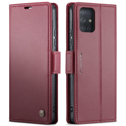 For Samsung Galaxy A71 4G CaseMe 023 Butterfly Buckle Litchi Texture RFID Anti-theft Leather Phone Case(Wine Red) - Galaxy Phone Cases by CaseMe | Online Shopping South Africa | PMC Jewellery | Buy Now Pay Later Mobicred