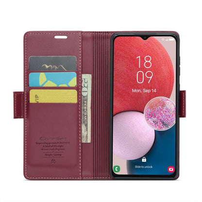 For Samsung Galaxy A13 4G/5G/A04s/A04/M13 5G CaseMe 023 Butterfly Buckle Litchi Texture RFID Anti-theft Leather Phone Case(Wine Red) - Galaxy Phone Cases by CaseMe | Online Shopping South Africa | PMC Jewellery | Buy Now Pay Later Mobicred