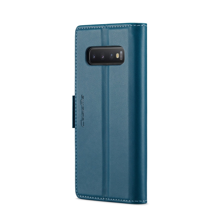 For Samsung Galaxy S10+ CaseMe 023 Butterfly Buckle Litchi Texture RFID Anti-theft Leather Phone Case(Blue) - Galaxy Phone Cases by CaseMe | Online Shopping South Africa | PMC Jewellery | Buy Now Pay Later Mobicred