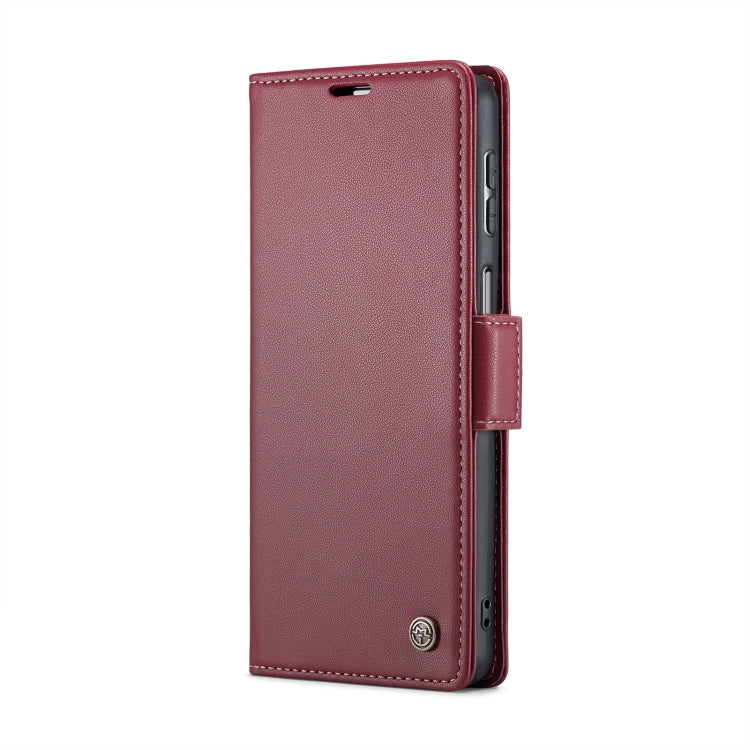 For Samsung Galaxy A24 4G CaseMe 023 Butterfly Buckle Litchi Texture RFID Anti-theft Leather Phone Case(Wine Red) - Galaxy Phone Cases by CaseMe | Online Shopping South Africa | PMC Jewellery | Buy Now Pay Later Mobicred