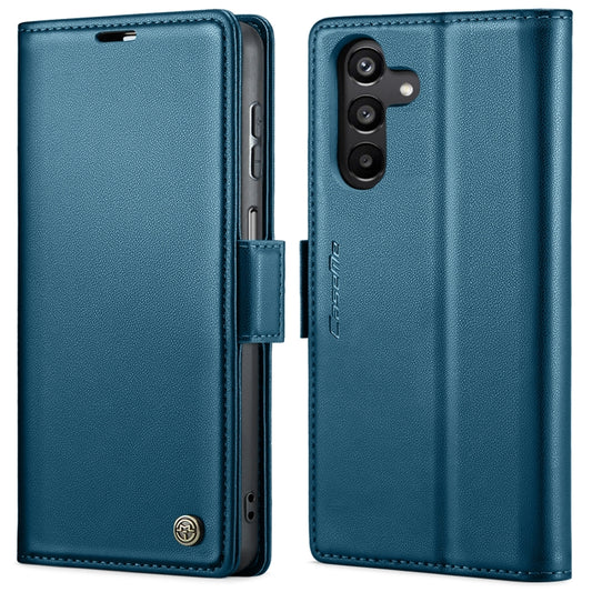 For Samsung Galaxy A15 4G/5G CaseMe 023 Butterfly Buckle Litchi Texture RFID Anti-theft Leather Phone Case(Blue) - Galaxy Phone Cases by CaseMe | Online Shopping South Africa | PMC Jewellery | Buy Now Pay Later Mobicred