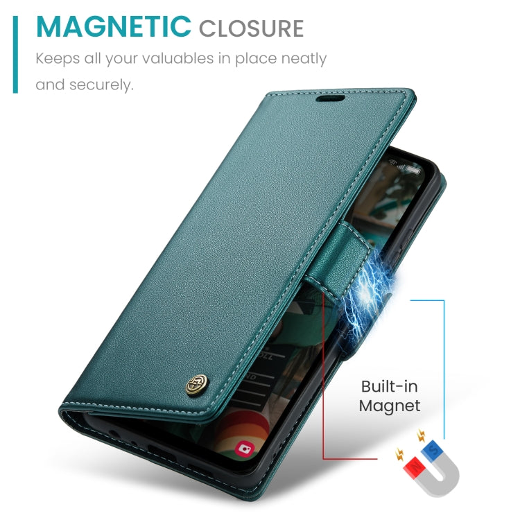 For Samsung Galaxy A15 4G/5G CaseMe 023 Butterfly Buckle Litchi Texture RFID Anti-theft Leather Phone Case(Pearly Blue) - Galaxy Phone Cases by CaseMe | Online Shopping South Africa | PMC Jewellery | Buy Now Pay Later Mobicred