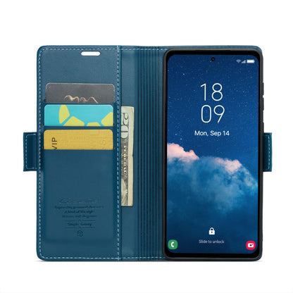 For Samsung Galaxy A35 5G CaseMe 023 Butterfly Buckle Litchi Texture RFID Anti-theft Leather Phone Case(Blue) - Galaxy Phone Cases by CaseMe | Online Shopping South Africa | PMC Jewellery | Buy Now Pay Later Mobicred