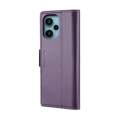 For Xiaomi Poco F5 5G/Redmi Note 12 Turbo 5G CaseMe 023 Butterfly Buckle Litchi Texture RFID Anti-theft Leather Phone Case(Pearly Purple) - Xiaomi Cases by CaseMe | Online Shopping South Africa | PMC Jewellery | Buy Now Pay Later Mobicred