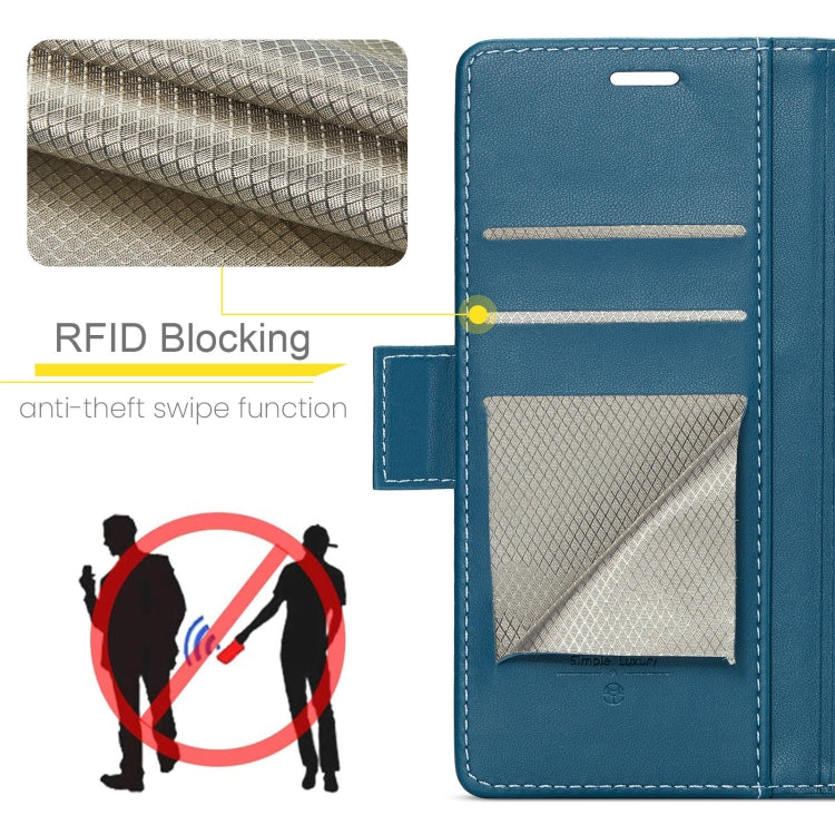 For Xiaomi 14 Pro CaseMe 023 Butterfly Buckle Litchi Texture RFID Anti-theft Leather Phone Case(Blue) - 14 Pro Cases by CaseMe | Online Shopping South Africa | PMC Jewellery | Buy Now Pay Later Mobicred