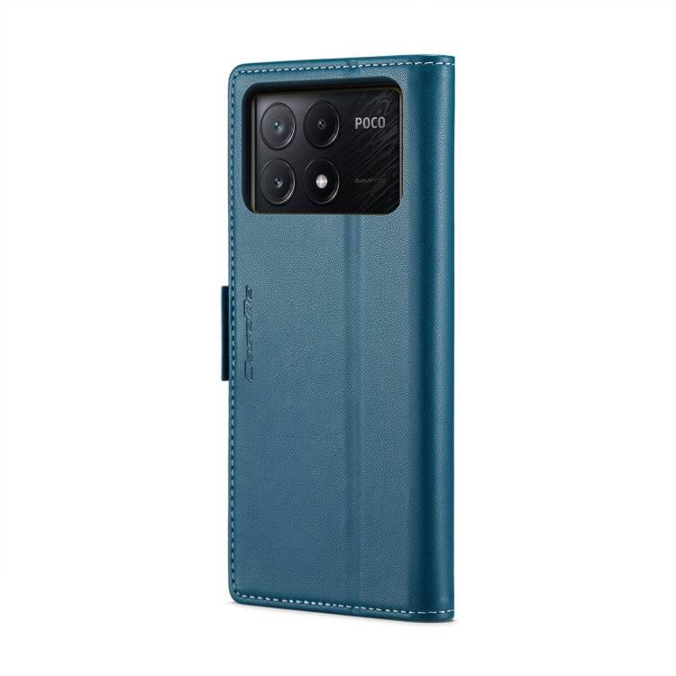 For Xiaomi Poco X6 Pro 5G/Redmi K70E 5G CaseMe 023 Butterfly Buckle Litchi Texture RFID Anti-theft Leather Phone Case(Blue) - K70E Cases by CaseMe | Online Shopping South Africa | PMC Jewellery | Buy Now Pay Later Mobicred