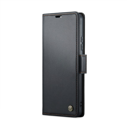 For Xiaomi Redmi Note 13 Pro 4G CaseMe 023 Butterfly Buckle Litchi Texture RFID Anti-theft Leather Phone Case(Black) - Xiaomi Cases by CaseMe | Online Shopping South Africa | PMC Jewellery | Buy Now Pay Later Mobicred