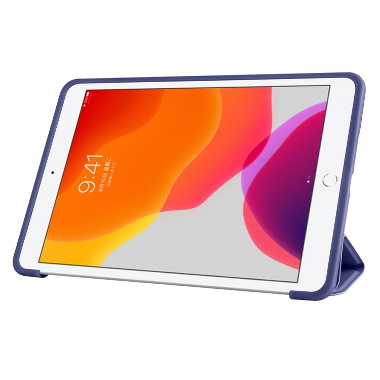 For iPad 9.7 2018 / 2017 / Air 2 / Air 3-folding TPU Horizontal Flip Leather Tablet Case with Holder(Dark Blue) - iPad 9.7 (2018) & (2017) Cases by PMC TechLife | Online Shopping South Africa | PMC TechLife