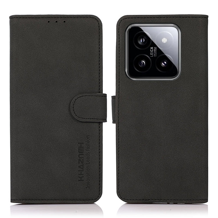 For Xiaomi 14 Pro KHAZNEH Matte Texture Leather Phone Case(Black) - 14 Pro Cases by PMC TechLife | Online Shopping South Africa | PMC TechLife | Buy Now Pay Later Mobicred