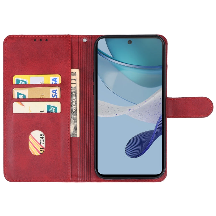 For Motorola Moto G53j Leather Phone Case(Red) - Motorola Cases by PMC Jewellery | Online Shopping South Africa | PMC Jewellery | Buy Now Pay Later Mobicred