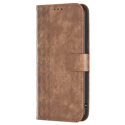 For Xiaomi Redmi Note 12 Pro+ Global Plaid Embossed Leather Phone Case(Brown) - Xiaomi Cases by PMC Jewellery | Online Shopping South Africa | PMC Jewellery | Buy Now Pay Later Mobicred