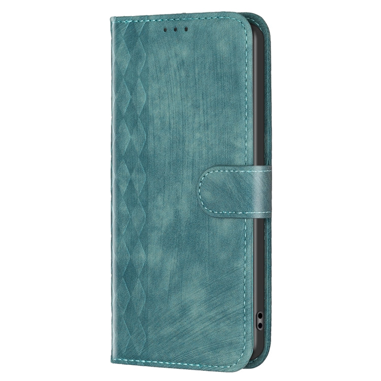 For Xiaomi Redmi Note 13 4G Global Plaid Embossed Leather Phone Case(Green) - Note 13 Cases by PMC Jewellery | Online Shopping South Africa | PMC Jewellery | Buy Now Pay Later Mobicred