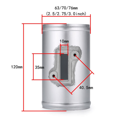 70mm XH-UN605 Car Modified Engine Air Flow Meter Flange Intake Sensor Base for Honda / Ford / Nissan - Air Intake System by PMC Jewellery | Online Shopping South Africa | PMC Jewellery