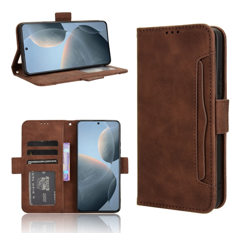 For Xiaomi Redmi K70 / K70 Pro 5G Skin Feel Calf Texture Card Slots Leather Phone Case(Brown) - K70 Pro Cases by PMC Jewellery | Online Shopping South Africa | PMC Jewellery | Buy Now Pay Later Mobicred