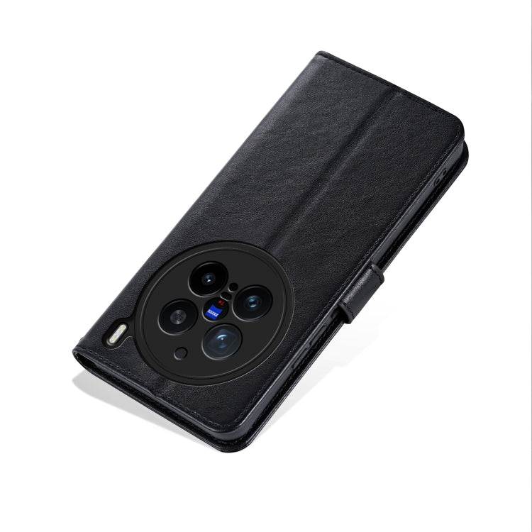 For vivo X200 Pro AZNS Sheepskin Texture Flip Leather Phone Case(Black) - X200 Pro Cases by AZNS | Online Shopping South Africa | PMC Jewellery | Buy Now Pay Later Mobicred