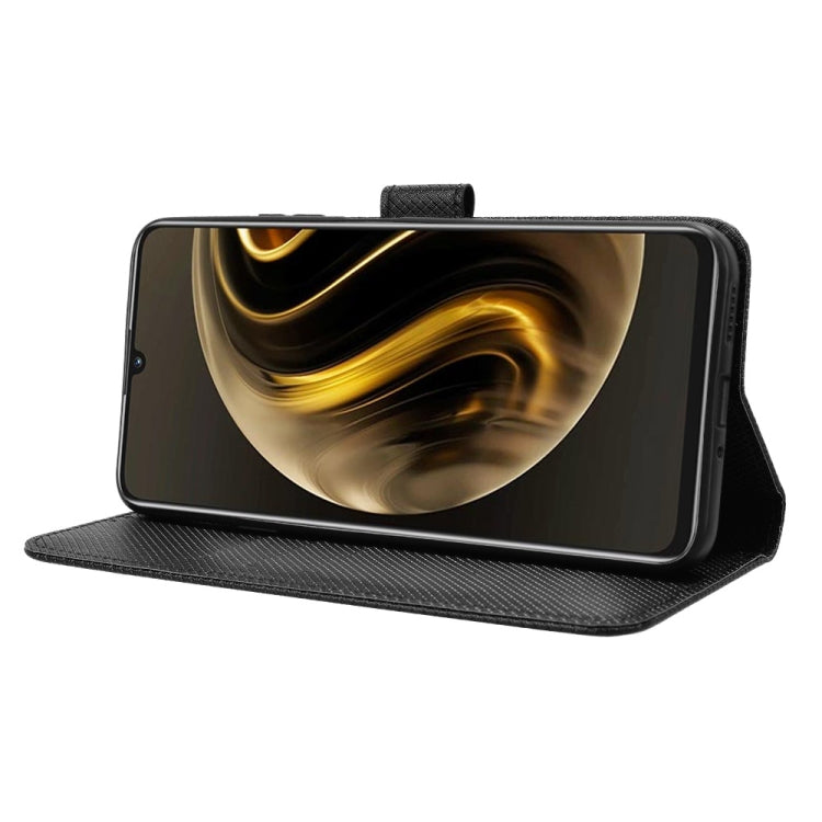 For Huawei nova Y72 4G Diamond Texture Leather Phone Case(Black) - Huawei Cases by PMC TechLife | Online Shopping South Africa | PMC TechLife | Buy Now Pay Later Mobicred