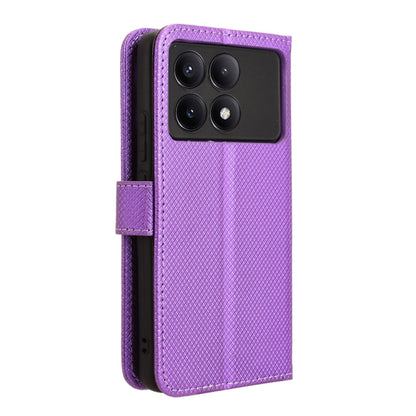 For Xiaomi Redmi K70 / K70 Pro Diamond Texture Leather Phone Case(Purple) - K70 Pro Cases by PMC Jewellery | Online Shopping South Africa | PMC Jewellery | Buy Now Pay Later Mobicred