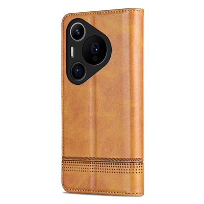 For Huawei Pura 70 Pro / 70 Pro+ Fine Hole AZNS Magnetic Calf Texture Flip Leather Phone Case(Light Brown) - Huawei Cases by AZNS | Online Shopping South Africa | PMC Jewellery | Buy Now Pay Later Mobicred