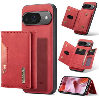 For Google Pixel 9 / 9 Pro DG.MING M2 Series 3-Fold Multi Card Bag + Magnetic Phone Case(Red) - Google Cases by DG.MING | Online Shopping South Africa | PMC Jewellery | Buy Now Pay Later Mobicred