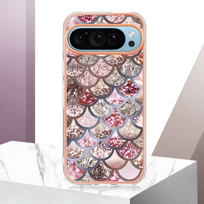 For Google Pixel 9 Pro XL Electroplating IMD TPU Phone Case(Pink Scales) - Google Cases by PMC Jewellery | Online Shopping South Africa | PMC Jewellery | Buy Now Pay Later Mobicred