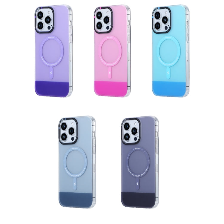 For iPhone 14 Pro Max PC + TPU IMD MagSafe Magnetic Phone Case(Purple) - iPhone 14 Pro Max Cases by PMC TechLife | Online Shopping South Africa | PMC TechLife