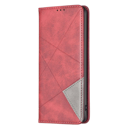 For Xiaomi Redmi Note 13 Rhombus Texture Magnetic Leather Phone Case(Red) - Xiaomi Cases by PMC Jewellery | Online Shopping South Africa | PMC Jewellery | Buy Now Pay Later Mobicred