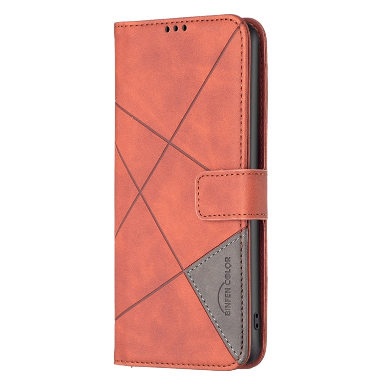 For Google Pixel 9 Pro Magnetic Buckle Rhombus Texture Leather Phone Case(Brown) - Google Cases by PMC Jewellery | Online Shopping South Africa | PMC Jewellery | Buy Now Pay Later Mobicred