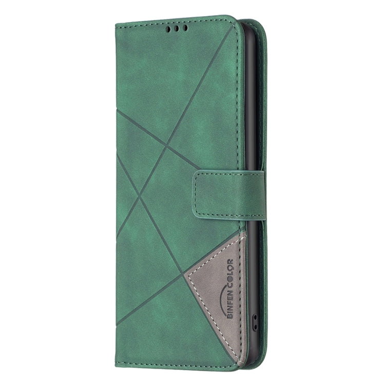 For Google Pixel 9 Pro Magnetic Buckle Rhombus Texture Leather Phone Case(Green) - Google Cases by PMC Jewellery | Online Shopping South Africa | PMC Jewellery | Buy Now Pay Later Mobicred