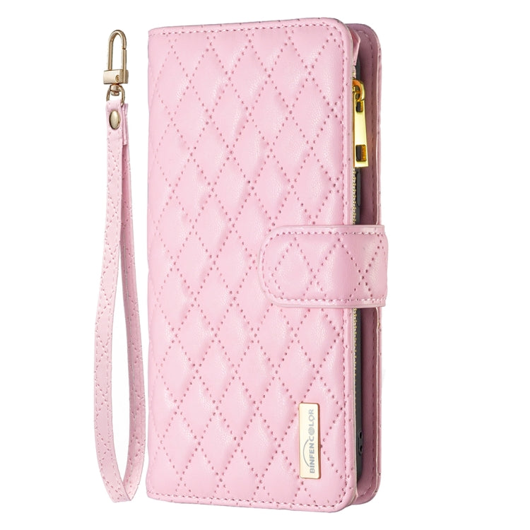 For Xiaomi Redmi K70 / K70 Pro Diamond Lattice Zipper Wallet Leather Flip Phone Case(Pink) - K70 Pro Cases by PMC Jewellery | Online Shopping South Africa | PMC Jewellery | Buy Now Pay Later Mobicred