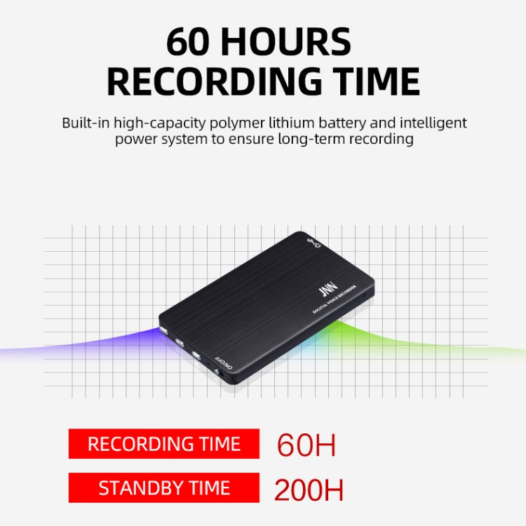 JNN M2 Ultra-thin HD Noise Reduction Intelligent Control Voice Voice Recorder, Capacity:4GB(Black) - free shipping - PMC Jewellery - Order now!