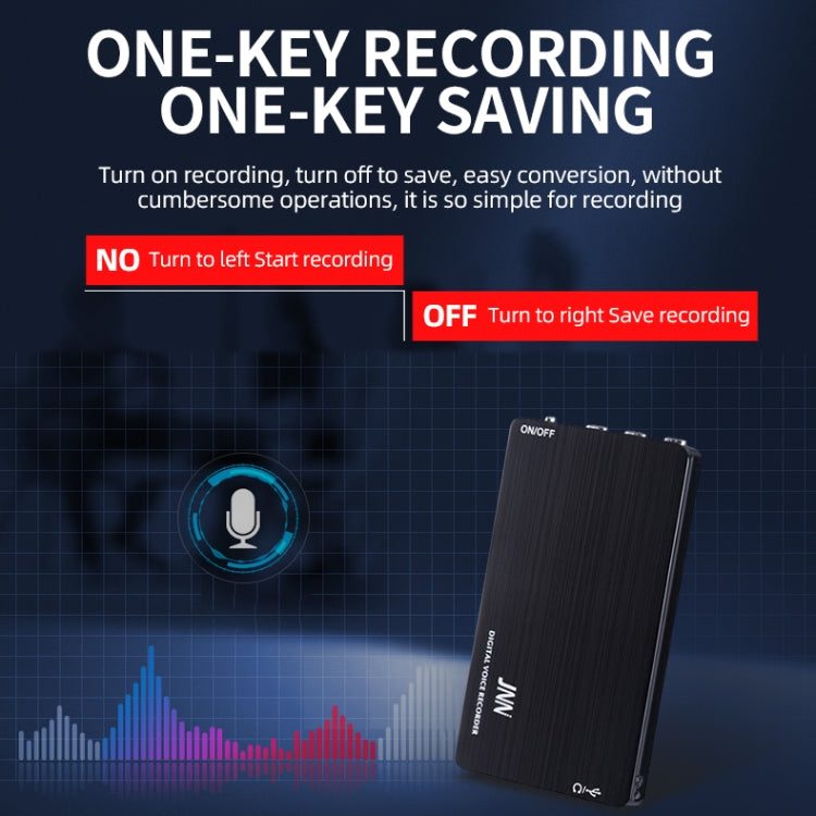 JNN M2 Ultra-thin HD Noise Reduction Intelligent Control Voice Voice Recorder, Capacity:4GB(Black) - free shipping - PMC Jewellery - Order now!
