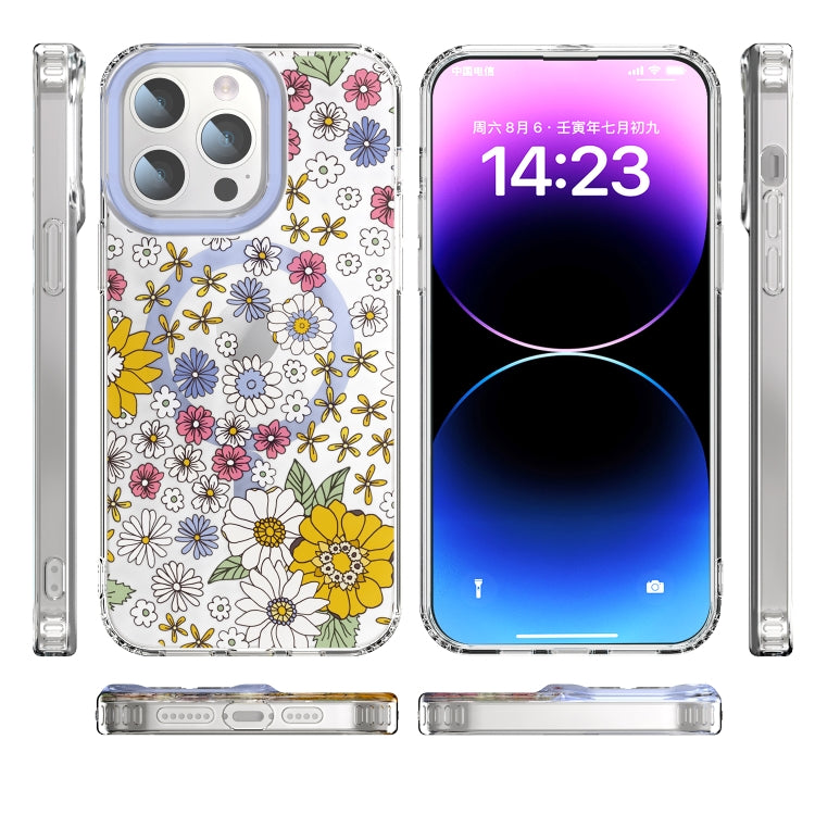 For iPhone 14 Pro Max MagSafe Magnetic TPU Phone Case(Little Flower) - iPhone 14 Pro Max Cases by PMC Jewellery | Online Shopping South Africa | PMC Jewellery