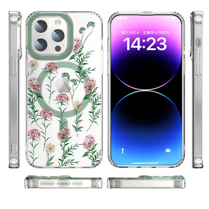 For iPhone 11 Pro Max MagSafe Magnetic TPU Phone Case(Vine Rose) - iPhone 11 Pro Max Cases by PMC Jewellery | Online Shopping South Africa | PMC Jewellery